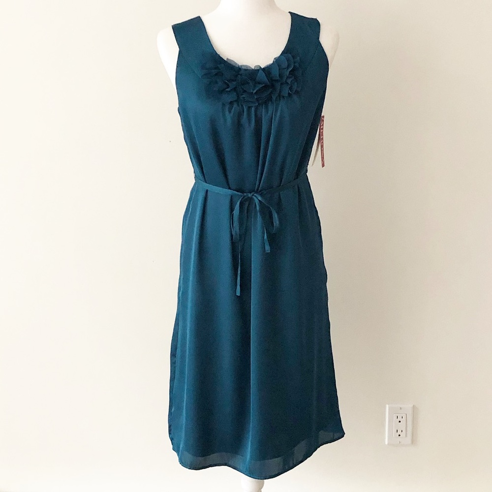 Merona | Teal Tie Waist Dress *NWT*